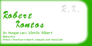 robert kontos business card